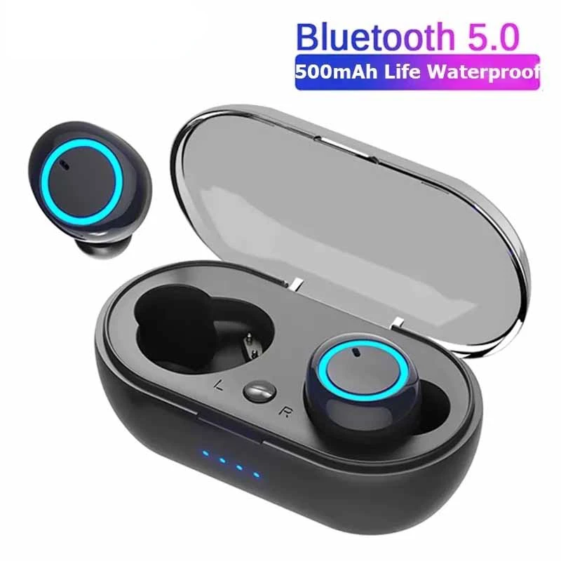 

Original Wireless Bluetooth 5.0 Earphone Touch Control 9D Stereo Headset with Mic Sport Earphones Waterproof Earbuds LED Display