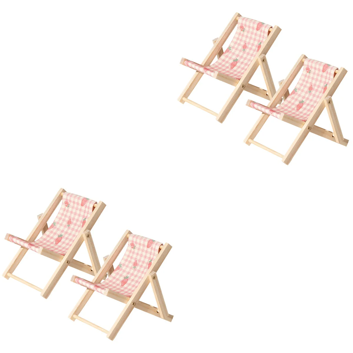 

4 Pcs Holder Wood Canvas Foldable Beach Chair Holder Bracket for