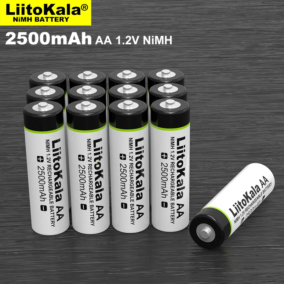 

1-40PCS Liitokala 1.2V AA 2500mAh Ni-MH Rechargeable Battery For Temperature Gun Remote Control Mouse Toy Batteries