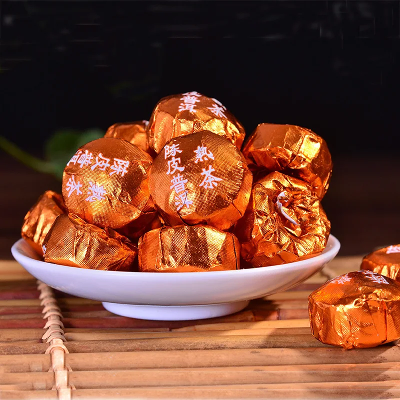 

Китайский чай Pu'er Mini Xiaotuo, зрелый чай Chen Pi Pu'er, цитрусовый чай Pu'er, красивый чай Mini Tuo