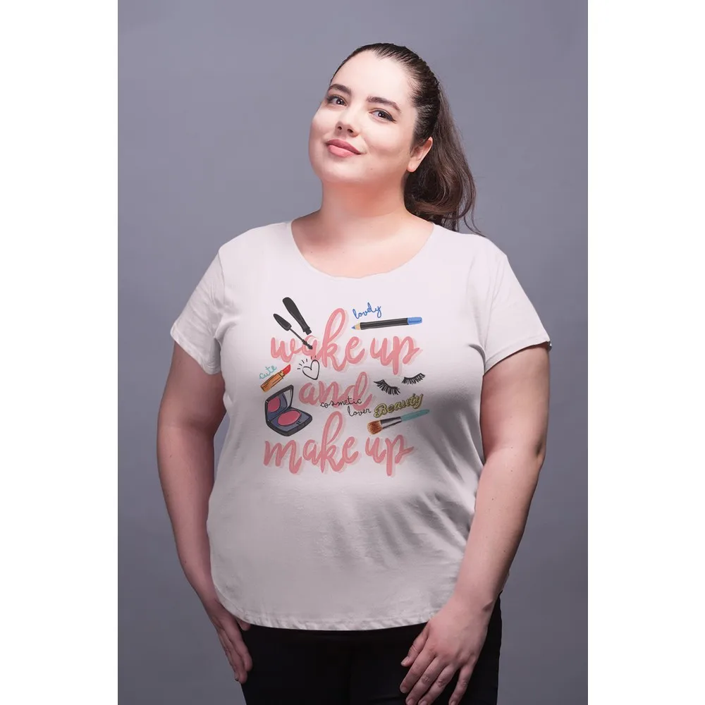 

Женская хлопковая черная футболка Dorlie, одежда для пробуждения и макияжа, большие размеры