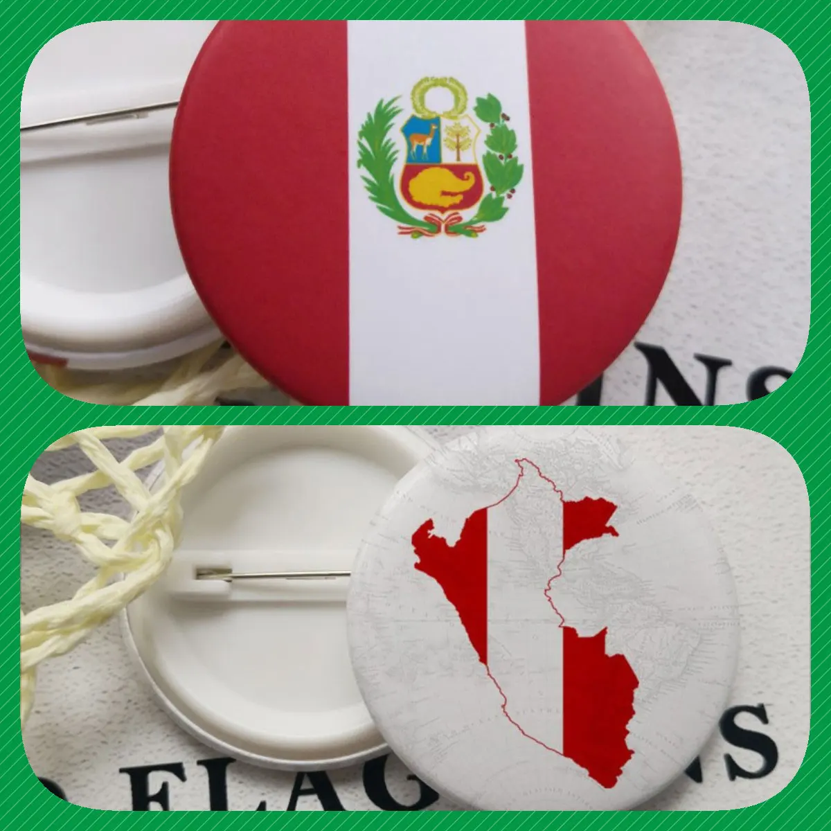 Перу перуанские карты флаг Национальная эмблема броши в виде цветка