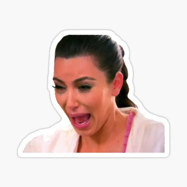 

Ugly Kim Crying Face 5PCS Stickers for Car Window Decorations Luggage Wall Laptop Home Art Funny Background Cute Room Anime