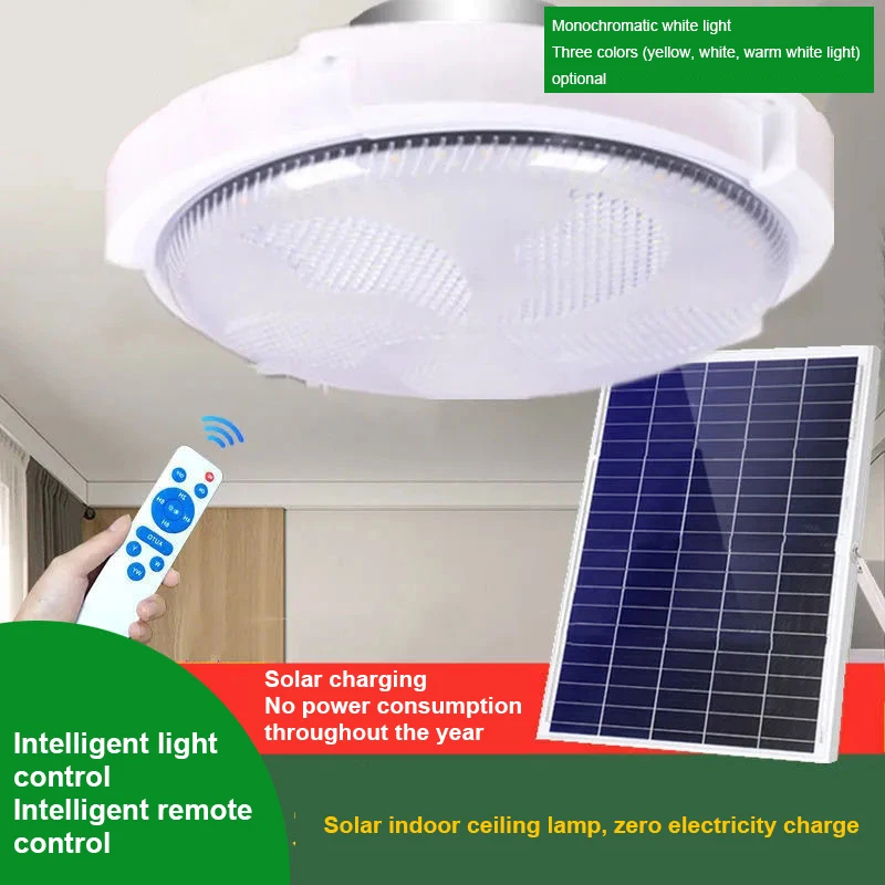 

Room Aisle Solar-power Lamp Remote Dimmable Solar Ceiling Light Led Home Waterproof Balcony Light Wholesale New Remote Control
