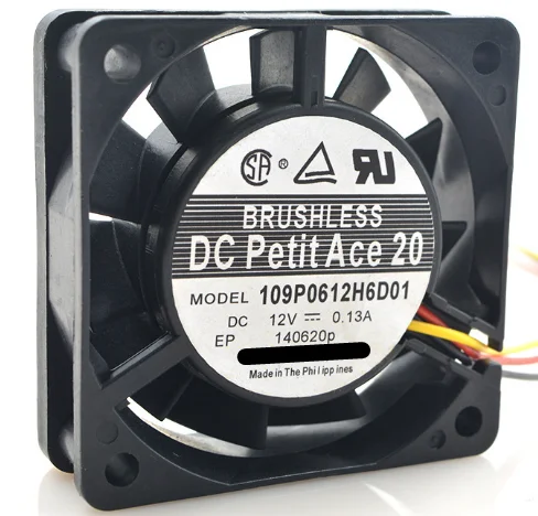 Новый оригинальный 109P0612H6D01 12 В 0.13A 6015 6 см охлаждающий вентилятор