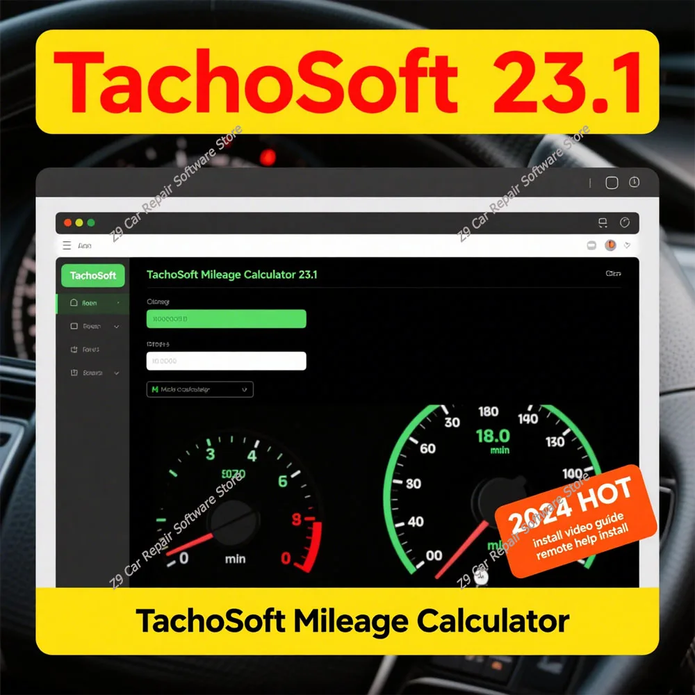 Фото 2025 горячий! Калькулятор пробега TachoSoft Программное обеспечение для расчета счетчика 23,1 V23.1 с лицензией Цифровые калькуляторы одометра №1