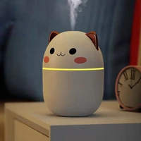 portable 250ml air humidifier cute kawaii aroma diffuser with night light cool mist for bedroom home car purifier humificador