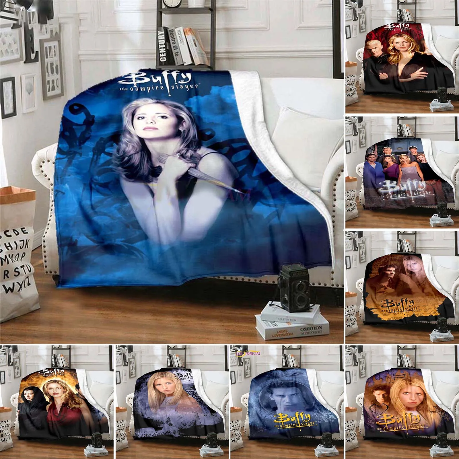 

Одеяло с принтом рассекающего вампира, зимнее мягкое покрывало для кровати, Королевский размер, постельное белье для домашнего декора, пода...