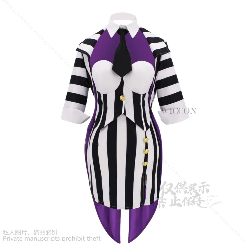 Костюм для косплея Beeetle Michael Keaton черно-белая полосатая форма женский свадебный