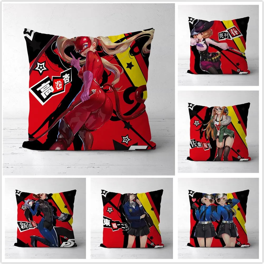 

Persona 5 Panther Anne Takamaki Two Sides Decor Pillow Cushion Case Cover