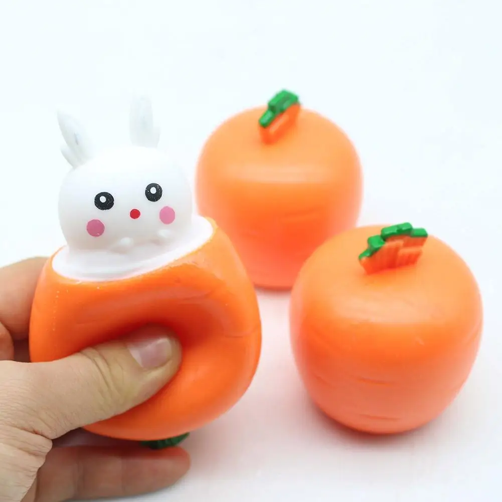 

Stress-relieving Pet Rabbit Carrot Squeeze Fidget Toys Fun Stress Relieve Decompression Ball Funny Relief Stress Squeeze Toys