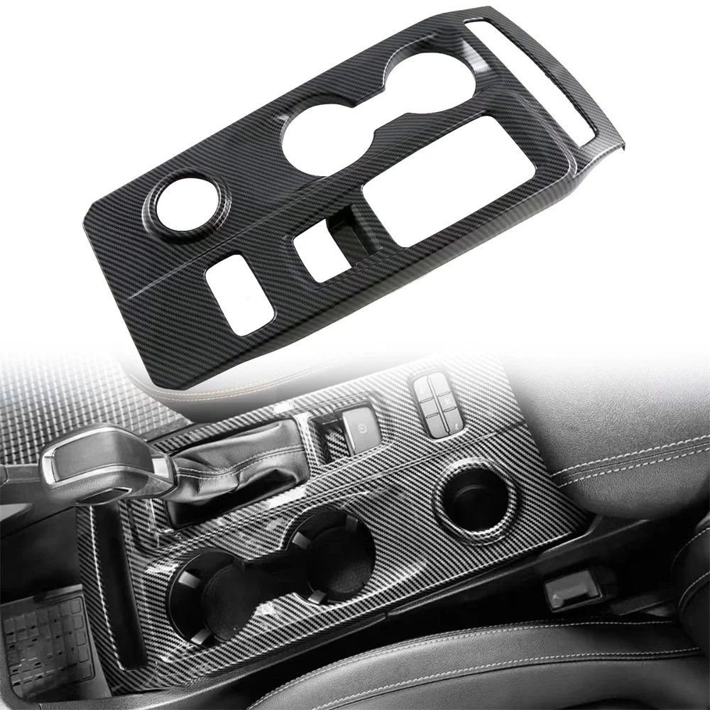 

for Ford Ranger 2023 2024 RHD!!! Carbon Black Interior Gear Shift Panel Cover Trim ABS Car Accessories 1pcs