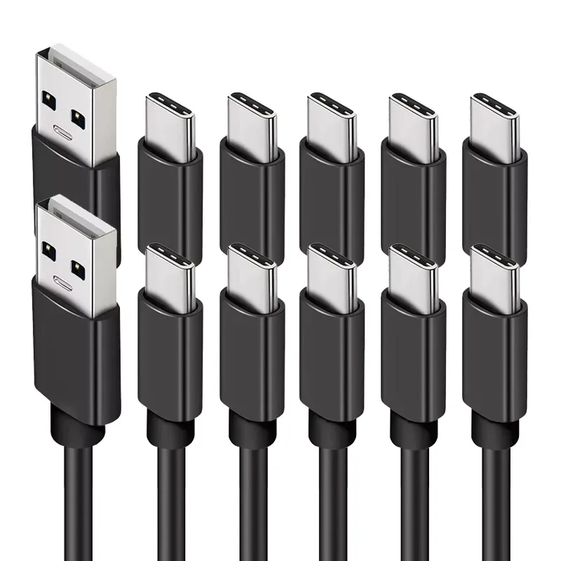 

USB Type C Cable 3A 10-Pack Fast Charger Cord for Samsung Galaxy S21 S20 S8 S9 S10 Note 9 8 Google Pixel 2 3 XL LG G7 V20 V30