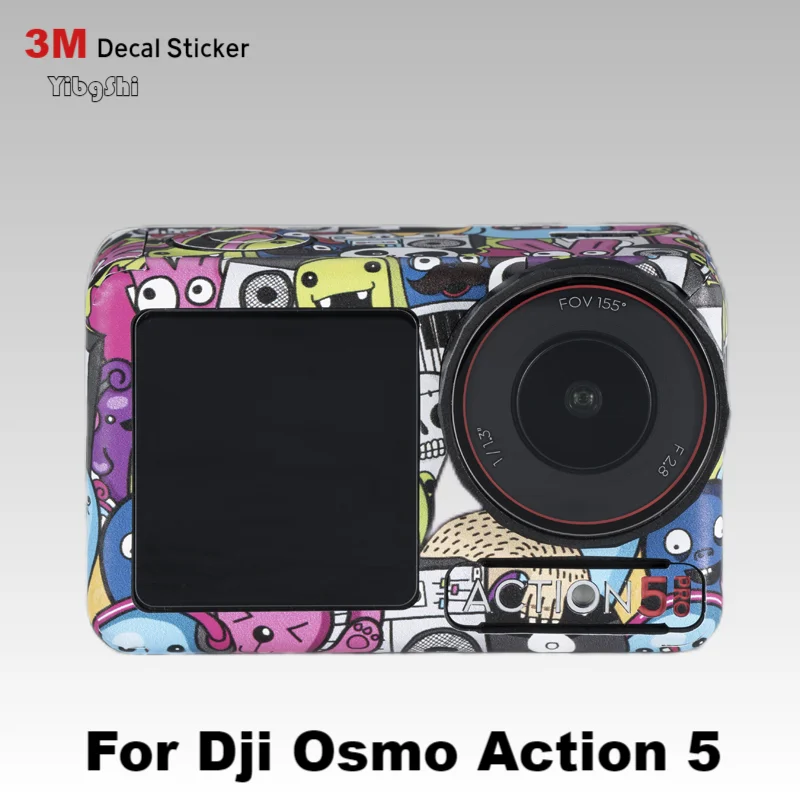 Для Dji Osmo Action 5 наклейка Huid виниловая пленка для видеокамеры тела Beschermer Jas Voor Actie