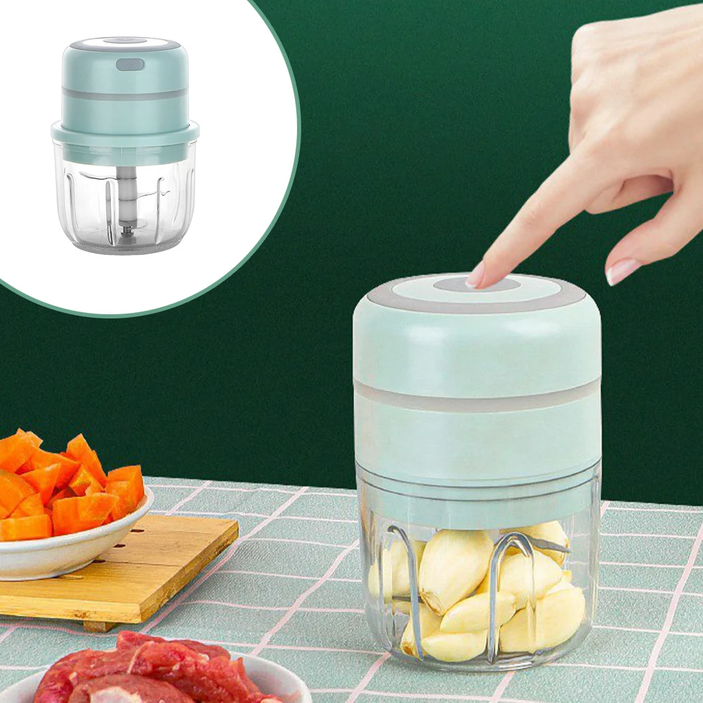 

Kitchen Electric Garlic Pepper Masher USB Charging Onion Ginger Slicer Meat Chopper House 300ML Vegetables Fruits Grinder