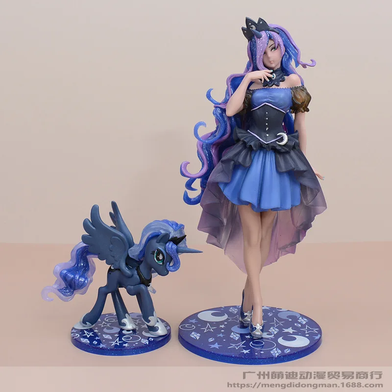 Фото Аниме-фигурка My Little Pony: Принцесса Луна в стоячей позе, модель из ПВХ, статуэтка, игрушка, кукла, декор для стола, коллекционный подарок в коробке №2