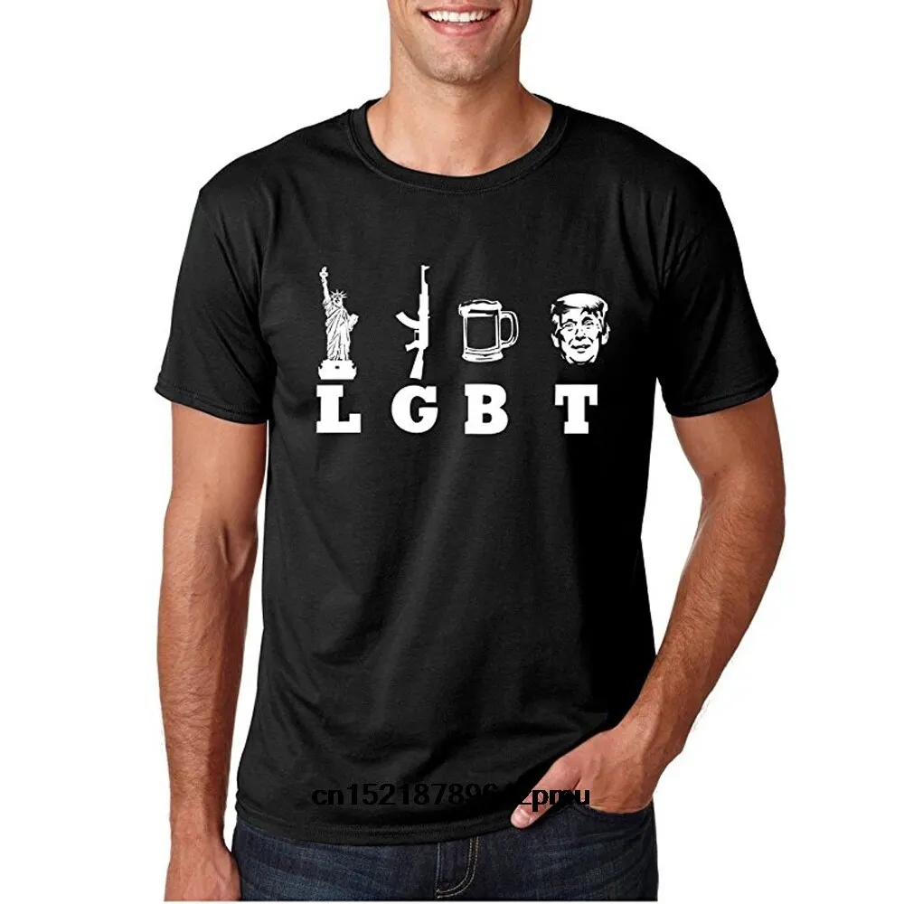 Мужская футболка Crazy Bros футболки ЛГБТ Movet - Liberty Guns Beer trumsupport Premium (S-XXXL) для женщин |