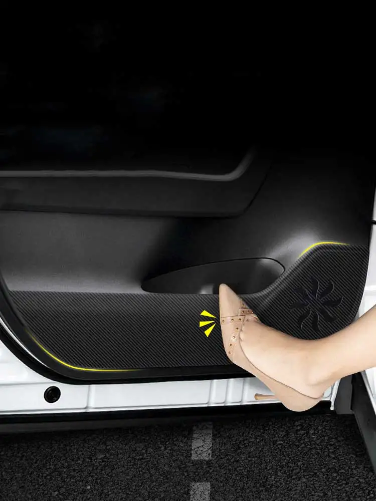 

Car Interior Door Mat Anti-kick Pad Sticker Decoration for Toyota Rav4 2014 2015 2016 2017 2018 2019 2020 2021 Xa40 Xa50 Parts