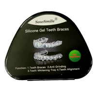 sowsmile silicone gel soft dental oral teeth tooth whitening trays anti grinding tooth whitener mouth night guard bruxism braces