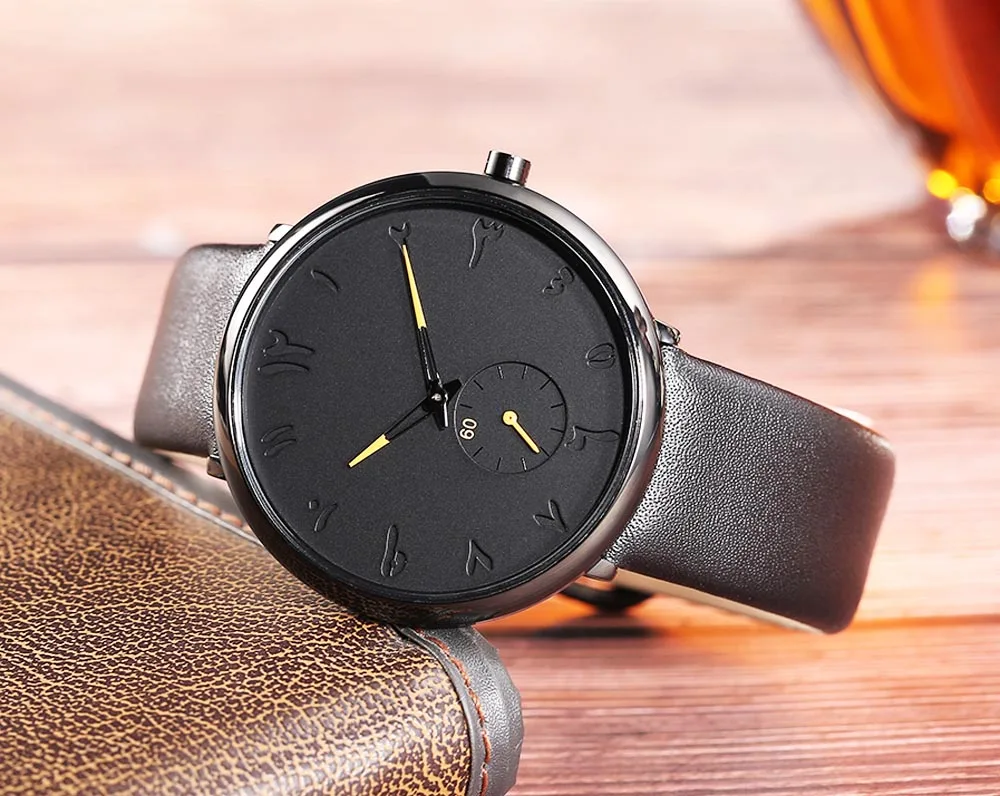 

Reloj Hombre New Men Watch Arabic Numbers Watches Men Clock Dropshipping Wristwatch Unbrand Timepieces