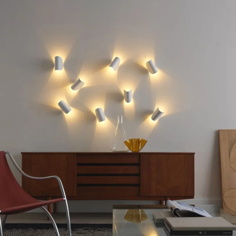 

Rotatable Wall lamp Red White Black Blue Decor lamp Room Home lighting Bedroom living Aisle bedside Reading Sconce AC90-260V