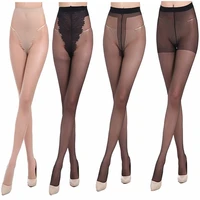 2pcs transparent thin sexy women tights silk nylon high elastic slim pantyhose seamless breathable stockings female stockings