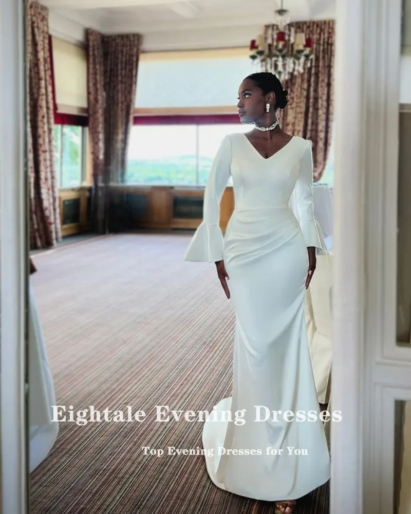 Eightale Элегантное свадебное платье с v-образным вырезом по индивидуальному заказу