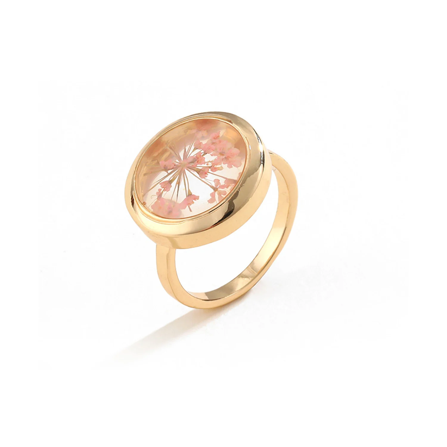 

DIY Resin Dried Flowers Ring Transparent Elegant Ring Party Jewelry Cute Resin Rings For Women Romantic Gifts