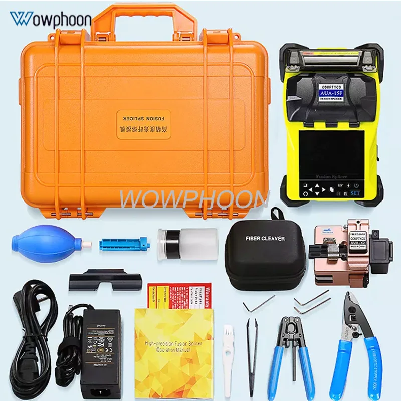 AUA-15F 6 Motors Core to Core Alignment Mini Optic Fiber Fusion Splicer Machine AUA-15F