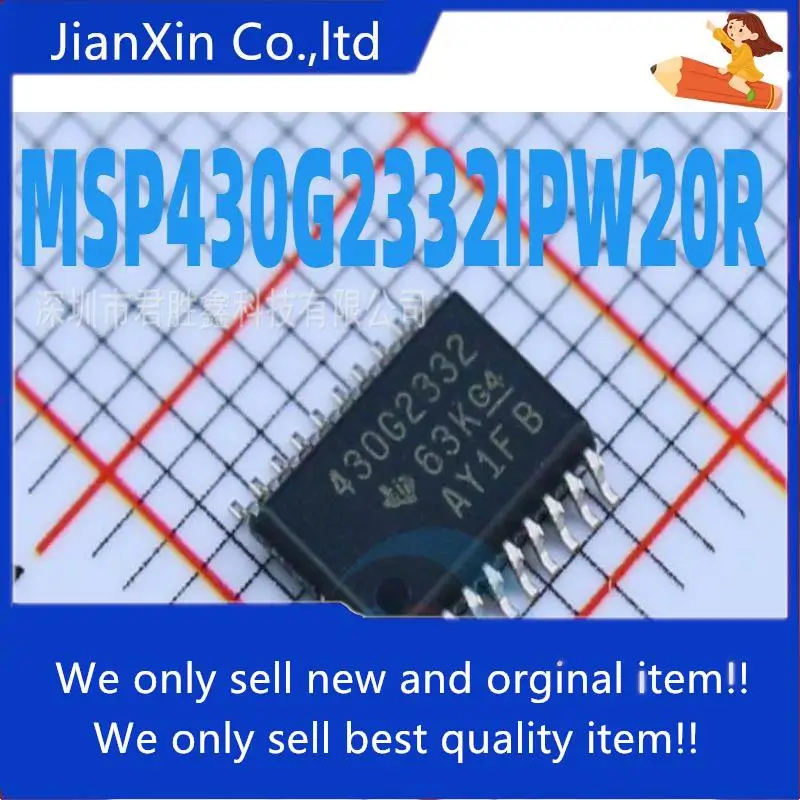 

10pcs 100% orginal new MSP430G2332IPW20R 430G2332 TSSOP20 microcontroller chip