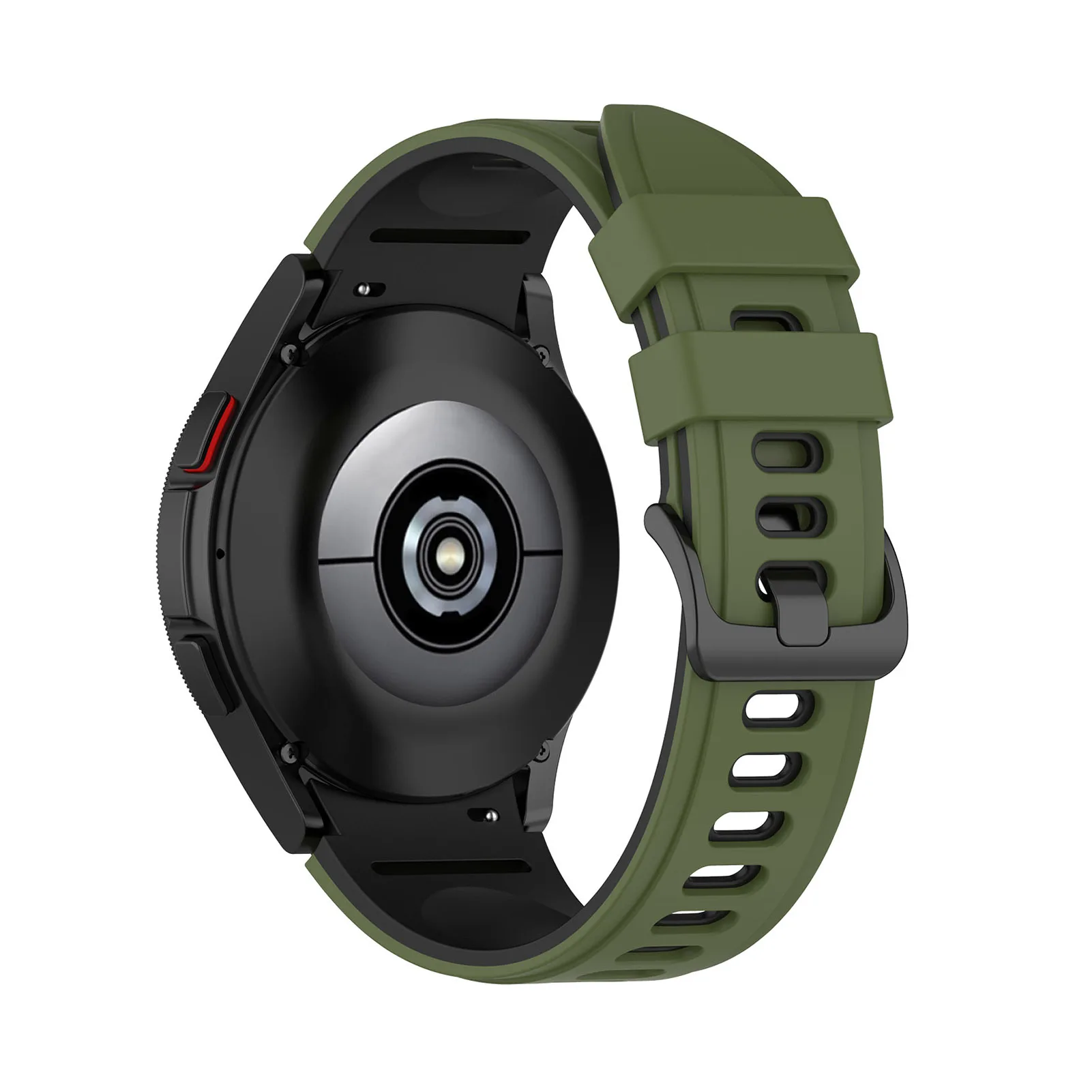 

Silicone Band for Samsung Galaxy Watch 4 Classic Strap Gear 46/42mm Watch Belt Gt2 Double Color Bracelet for 40mm 44mm Strap