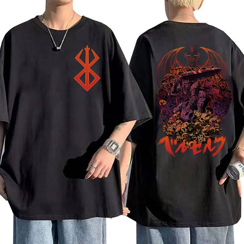 

T-Shirt Men Harajuku Guts Tshirt Cute Anime Berserk T Shirt Graphic Top Tees Male 90S