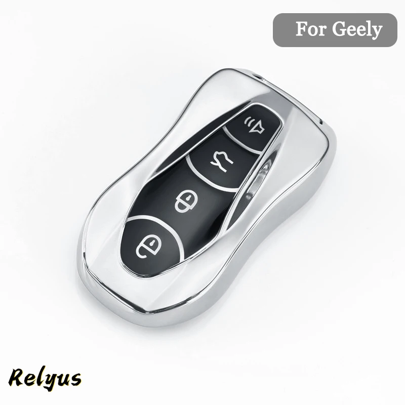 

Car TPU Key Case Cover Key Shell Fob Keychain for Geely Azkarra FY11 Atlas Pro New Emgrand GS X6 SUV EC7 Auto Accessories