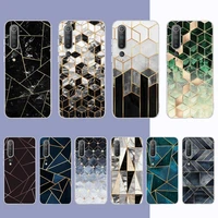 geometric marble phone case for samsung s21 a10 for redmi note 7 9 for huawei p30pro honor 8x 10i cover