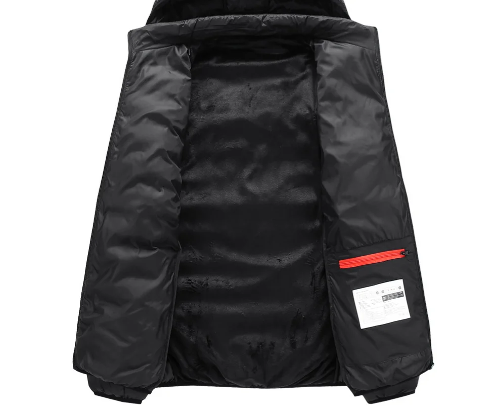 Heating clothing men's autumn and winter plus velvet thickened rechargeable smart electric heating cotton coat
