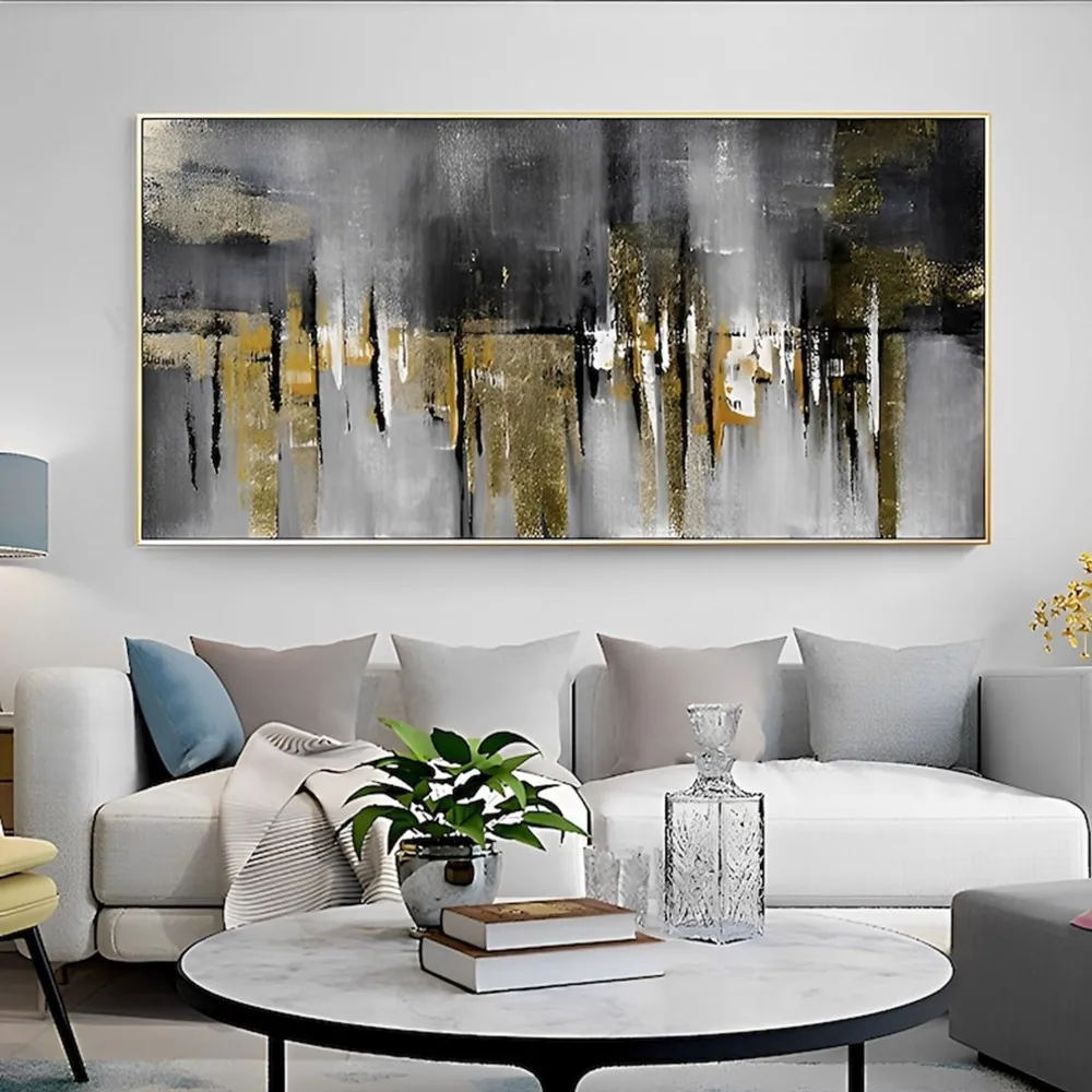 

Картина маслом потока золота абстрактная ручная работа холст декоративная роспись нерамка акриловая подвесная для гостиной спальни насте...