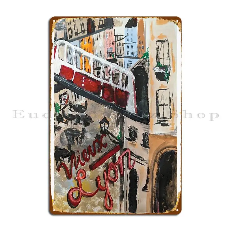 Винтажный постер для путешествий старого Лиона металлический плакат