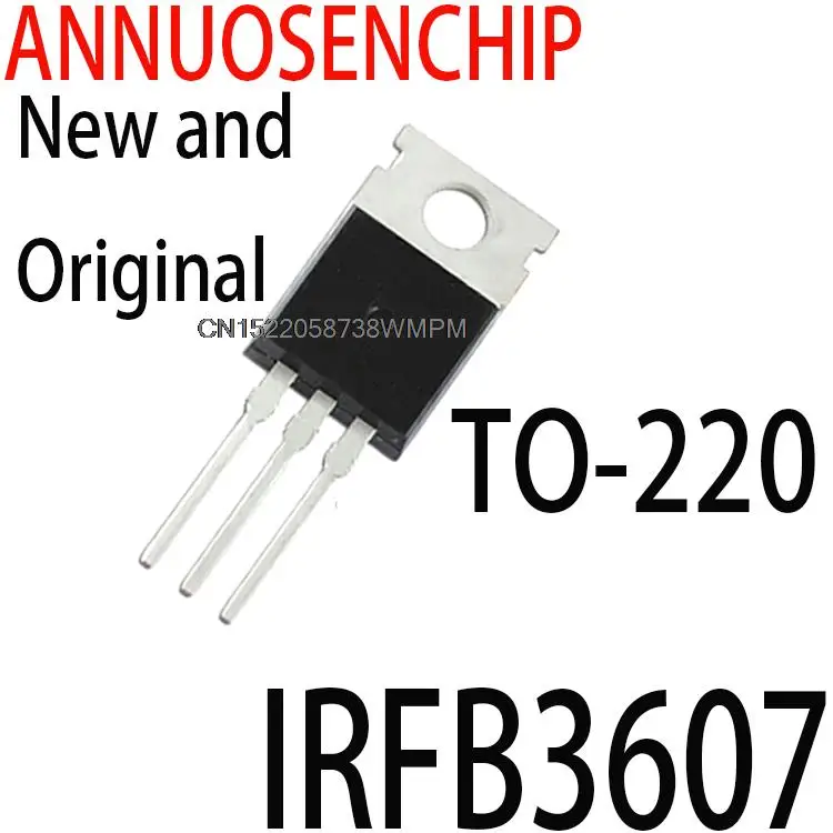 

100PCS New and Original IRFB3607PBF MOSFET N-CH 75V 80A TO-220 IRFB3607
