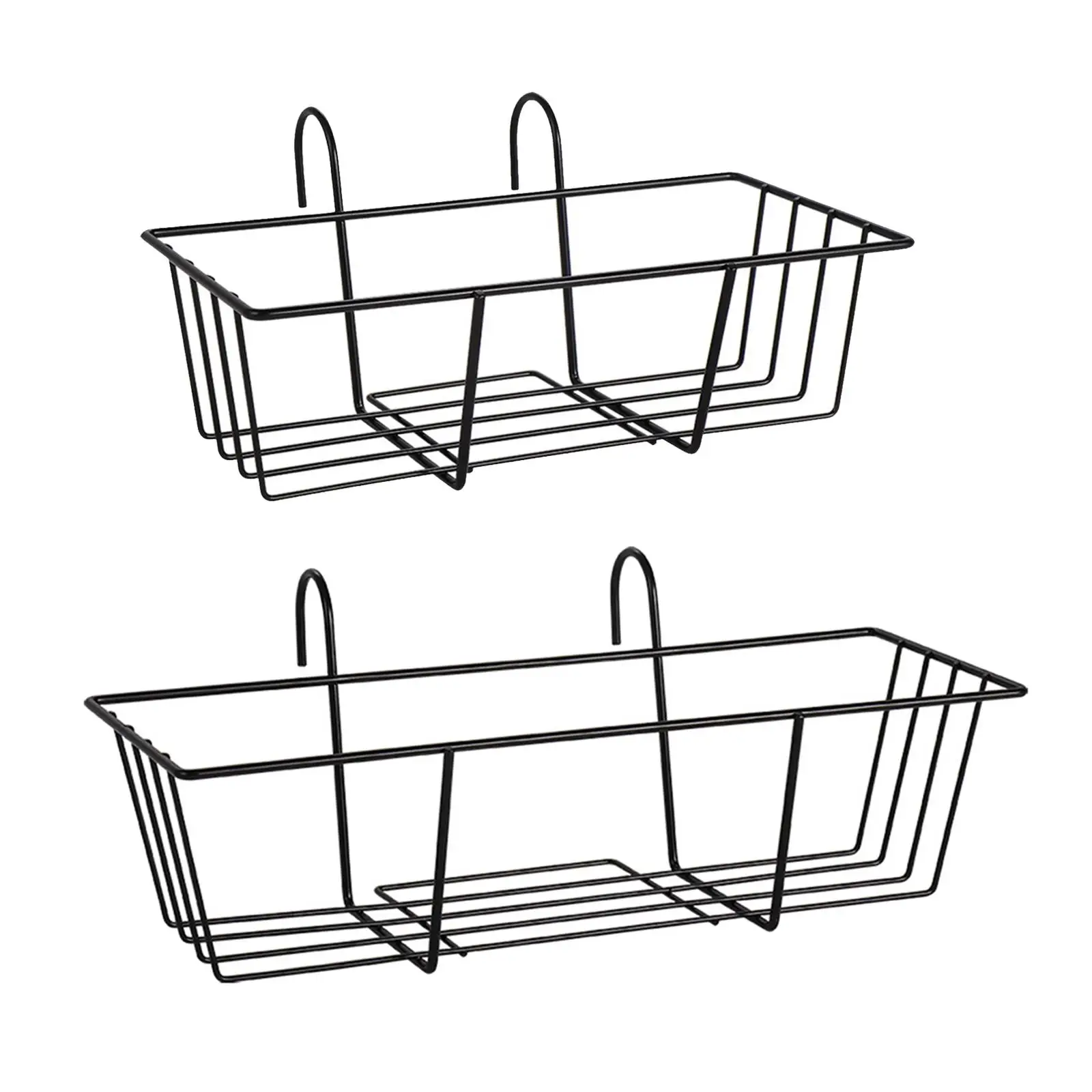 

Metal Hanging Flower Boxes Holder Railing Planter Pot Rack Anti-Rust Coating