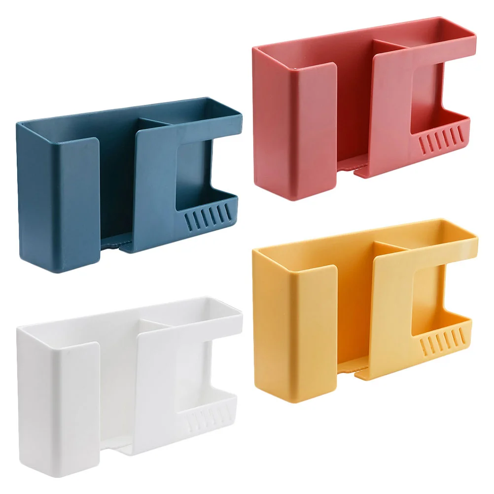 

4Pcs Creative Wall Mount Remote Controller Boxes Phone Wall Mount Storage Racks