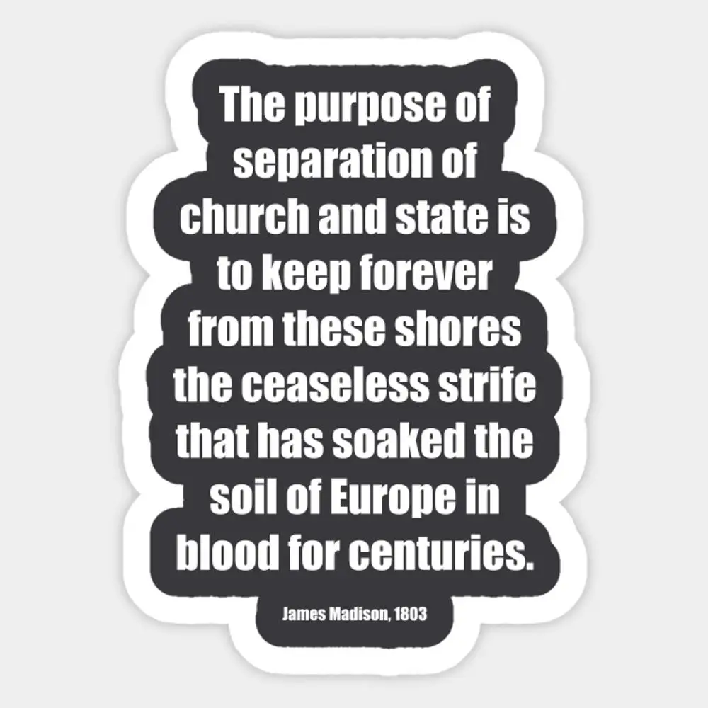 

Передняя/задняя сторона, логотип Fcs/Разделение церковного штата Мэдисон предотвращает раздражение, белая фотография для декора ноутбука