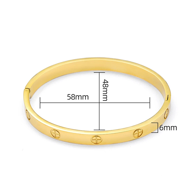 G&ampD Cross Design Bracelet&ampBangle Gold Color Waterproof Stainless Steel Luxury Brand Bangles for Women Gift Free Shipping