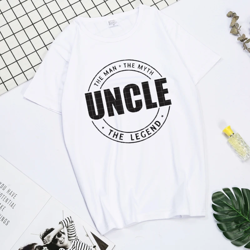 Uncle The Man The Myth The Legend T-shirt Woman Casual Tops Man Round Neck gift Shirt