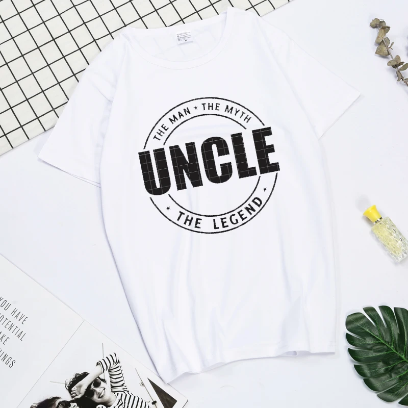 

Uncle The Man The Myth The Legend T-shirt Woman Casual Tops Man Round Neck gift Shirt