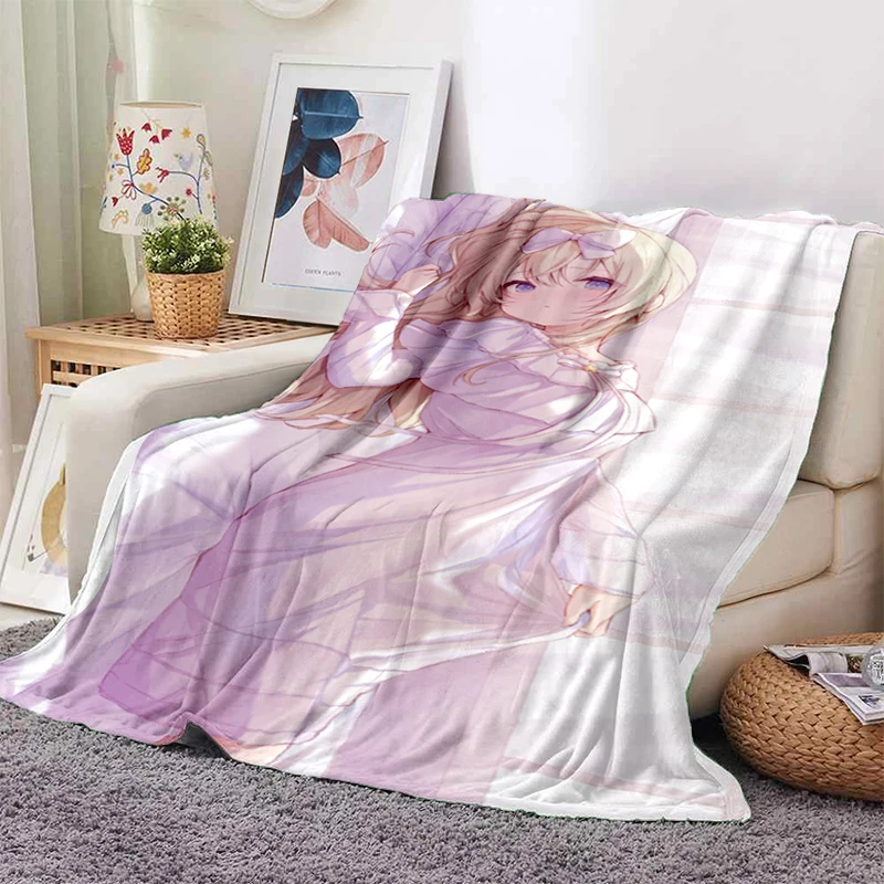 

Hot Sexy Anime Girls Blanket best Gift All season light bedroom warm Decke Soft Plush Flannel Throws Blankets for Sofa Bed Couch