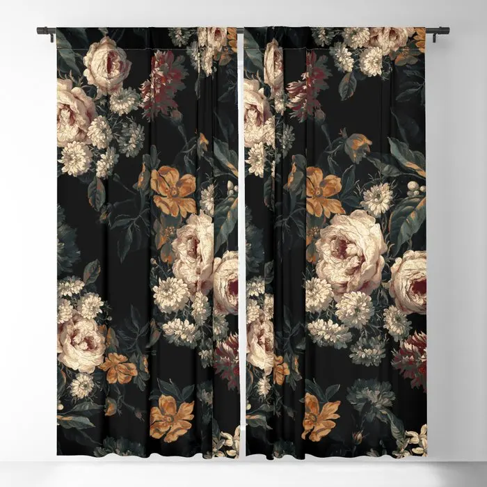 

Midnight Garden XIV Blackout Curtains 3D Print Window Curtains For Bedroom Living Room Decor Window Treatments