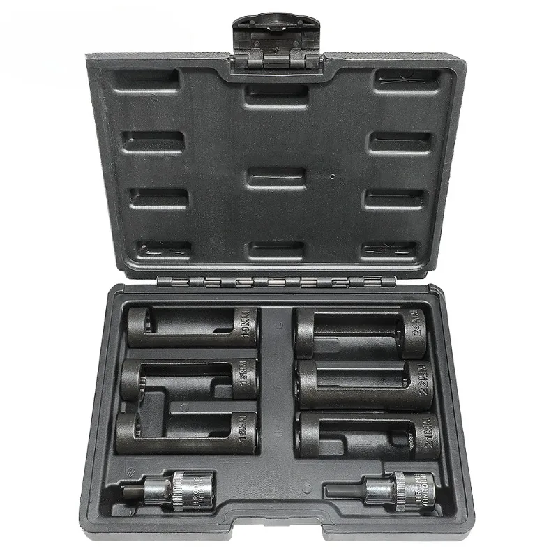 

Strut Nut Socket 16mm18mm 19mm 21mm 22mm 24mm with 12 Point 1/2" Drive Suspension Strut Spreader Socket 8pc Shock Absorber Tool
