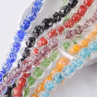 5pcs round shape 10mm handmade luminous lampwork glass loose beads for jewelry making diy crafts findings