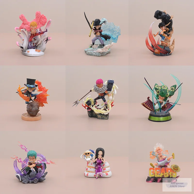 

Аниме One Piece Luffy Zoro игрушки Санджи и нами Robin Boa Hancock Doflamingo Ace Sabo экшн-фигурка игрушки коллекционные модели куклы Подарки