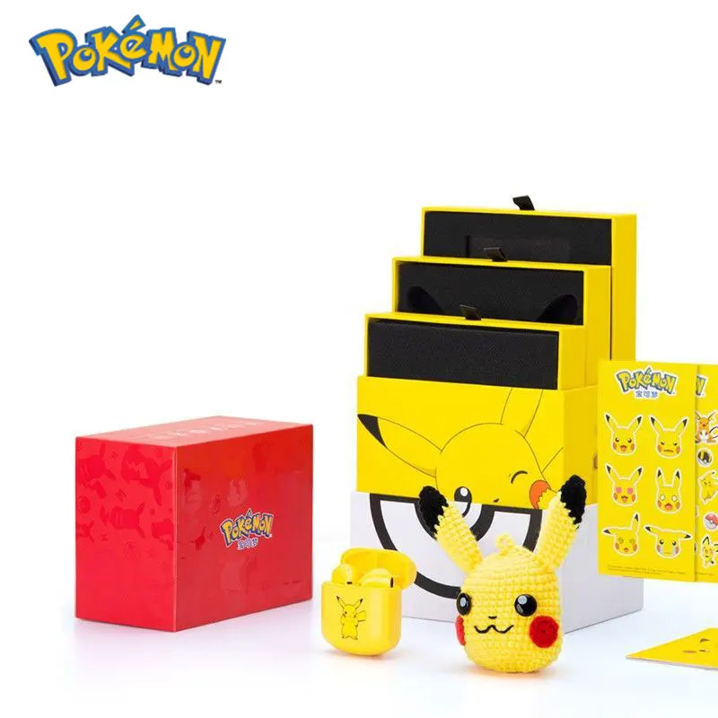 

Pokemon Pikachu Wireless Bluetooth Headphones Cartoon Super Long Battery Life Applicable for Iphone Android Microphone Cute